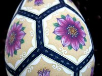 Victorian Garden Ukrainian Easter Egg Pysanky By So Jeo : pysanky pysanka ukrainian easter egg batik art sojeo florals flowers birds stars trees vines blooms buds bluebird owl art sojeo so jeo eggshell egg shell blown decoration ivy garden rainbow rosie posy nightshad victorian trees etched brown chicken eggs turkey